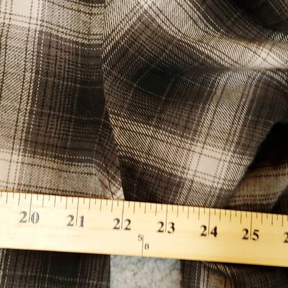 Treasure‎ & Bond Womens Button Front Shirt Black Gray Baring Plaid Cotton L New - Picture 3 of 10